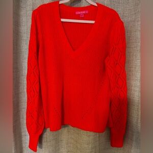 Coral/orange Lulletta Lilly Pulitzer sweater.